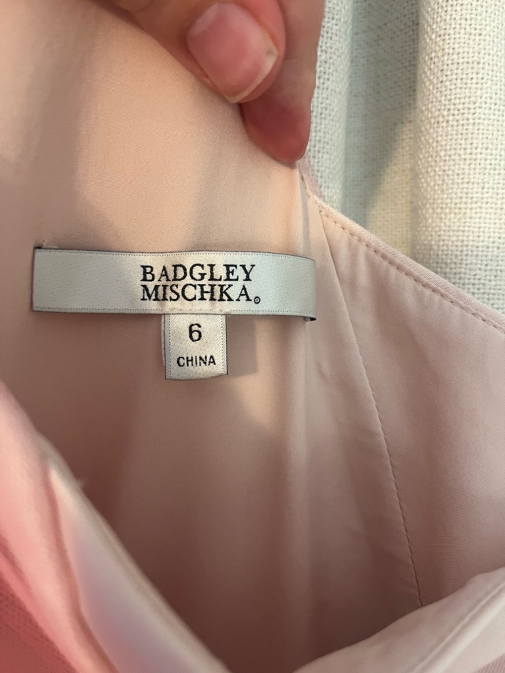 Badgley Mischka Pink One-Shoulder Tulle Ball Gown - Picture 2 of 5